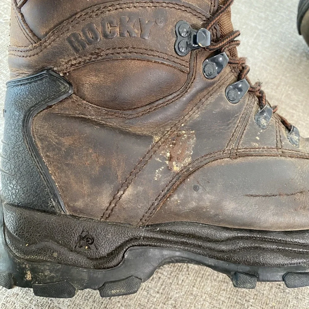 Rocky Mens Thinsulate 600 Gram‎ Work Boots Size 9W Leather Hunting Waterproof